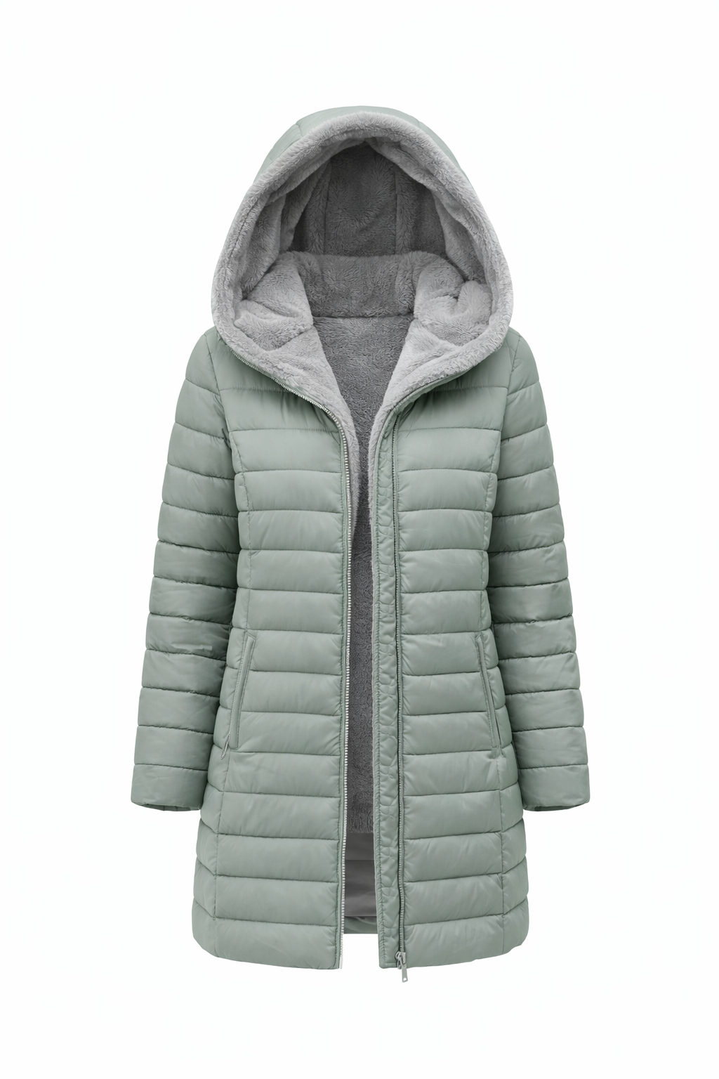 Amélie™ Luxe Gewatteerde Winterjas met Capuchon